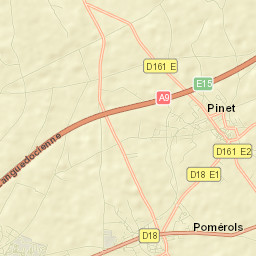 Pomérols Street Map