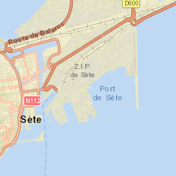Sète Street Map