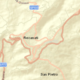 Recanati Street Map