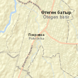 Otegen Batyra Street Map