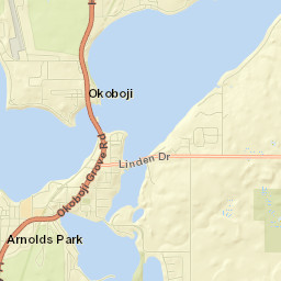 Arnolds Park Street Map