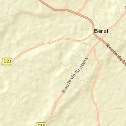 Bérat Street Map