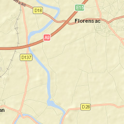 Florensac Street Map