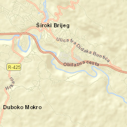 Široki Brijeg Street Map
