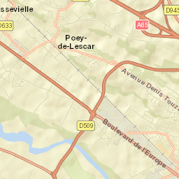 Poey-de-Lescar Street Map