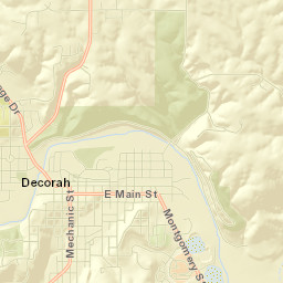 Decorah Street Map