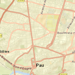 Pau Street Map