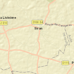 Pépieux Street Map