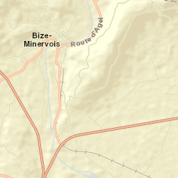 Bize-Minervois Street Map