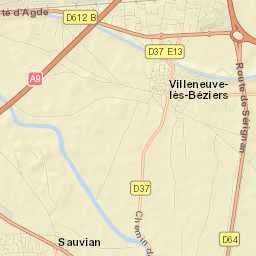 Villeneuve-lès-Béziers Street Map
