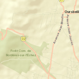 Oursbelille Street Map