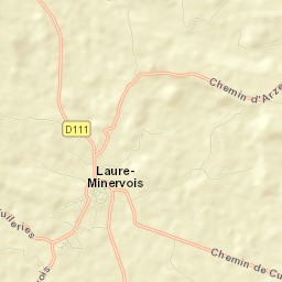 Laure-Minervois Street Map