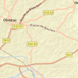 Olonzac Street Map