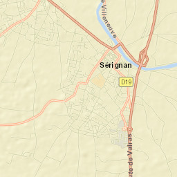 Sérignan Street Map