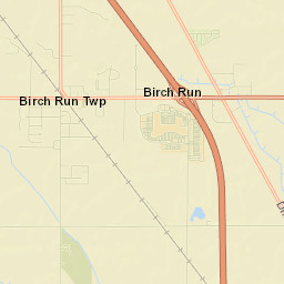 Birch Run Street Map