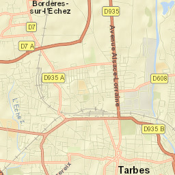 Tarbes Street Map