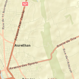 Aureilhan Street Map