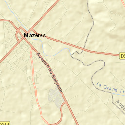 Mazères Street Map
