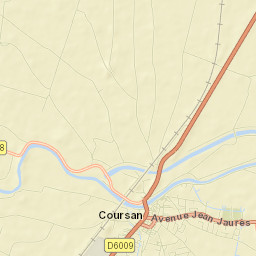 Coursan Street Map