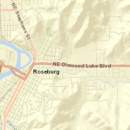 Roseburg Street Map