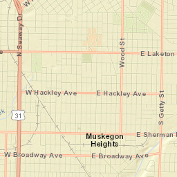 Muskegon Heights Street Map