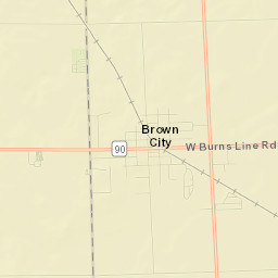 Brown City Street Map