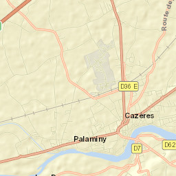 Cazères Street Map