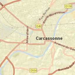 Carcassonne Street Map