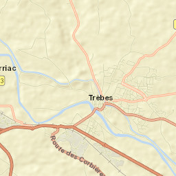Trèbes Street Map
