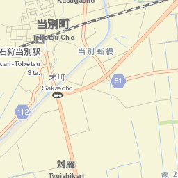 Tōbetsu Street Map