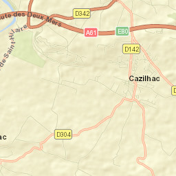 Cazilhac Street Map