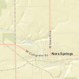 Nora Springs Street Map