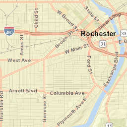 Rochester, New York Street Map