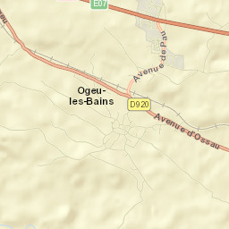 Ogeu-les-Bains Street Map