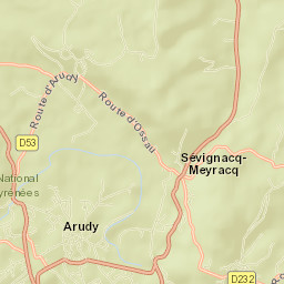 Arudy Street Map