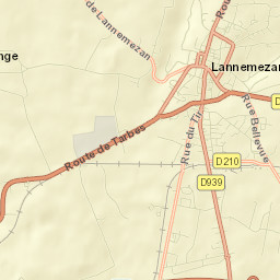 Lannemezan Street Map