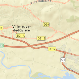 Villeneuve-de-Rivière Street Map