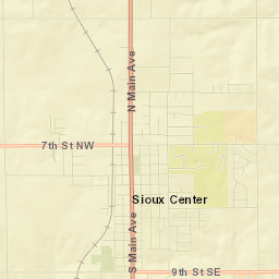 Sioux County Street Map
