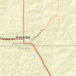 Postville Street Map