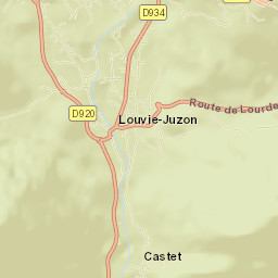 Louvie-Juzon Street Map