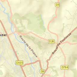 Pouzac Street Map