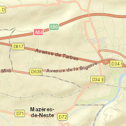 Montréjeau Street Map