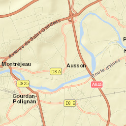 Gourdan-Polignan Street Map