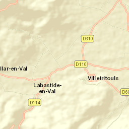 Département de l'Aude Street Map