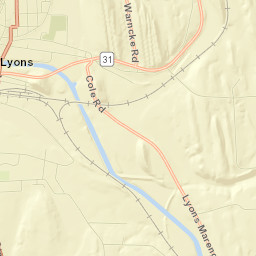 Lyons Street Map
