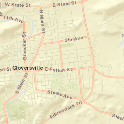 Gloversville Street Map