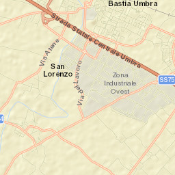 Provincia di Perugia Street Map