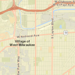 West Milwaukee Street Map