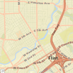 Flint, Michigan Street Map