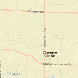 Clarence Center Street Map